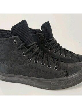 Converse Chuck Taylor All Star Waterproof Nubuck Black Mens 7 Womens 9 Lunarlon